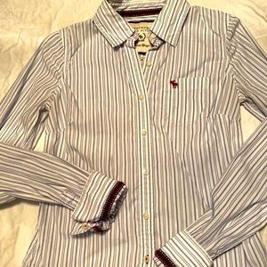 1999 Vintage Long Sleeve Striped Shirt by Abercrombie And Fitch